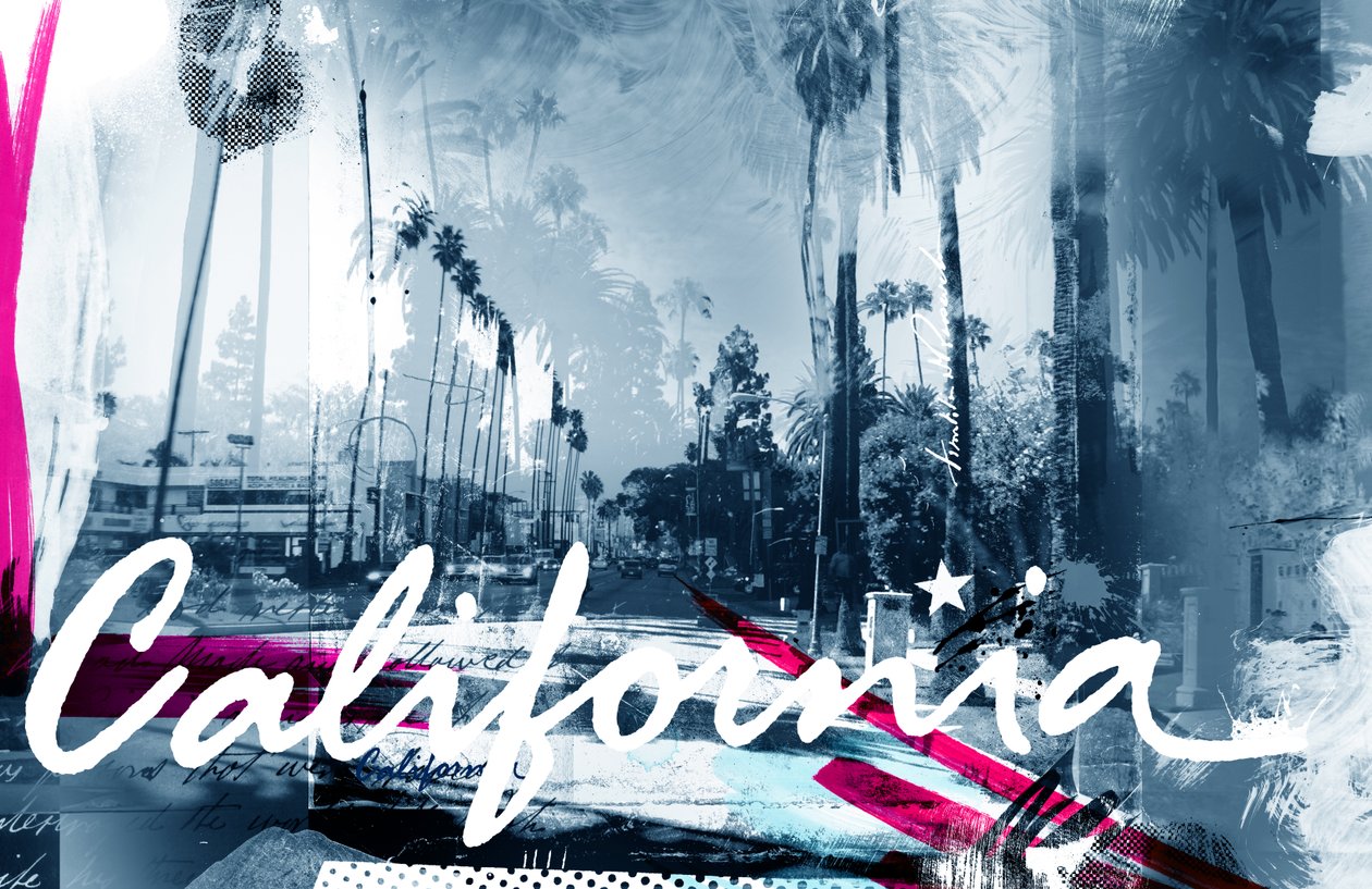 Kalifornia, 2015 (kollaasi kankaalle) od Teis Albers
