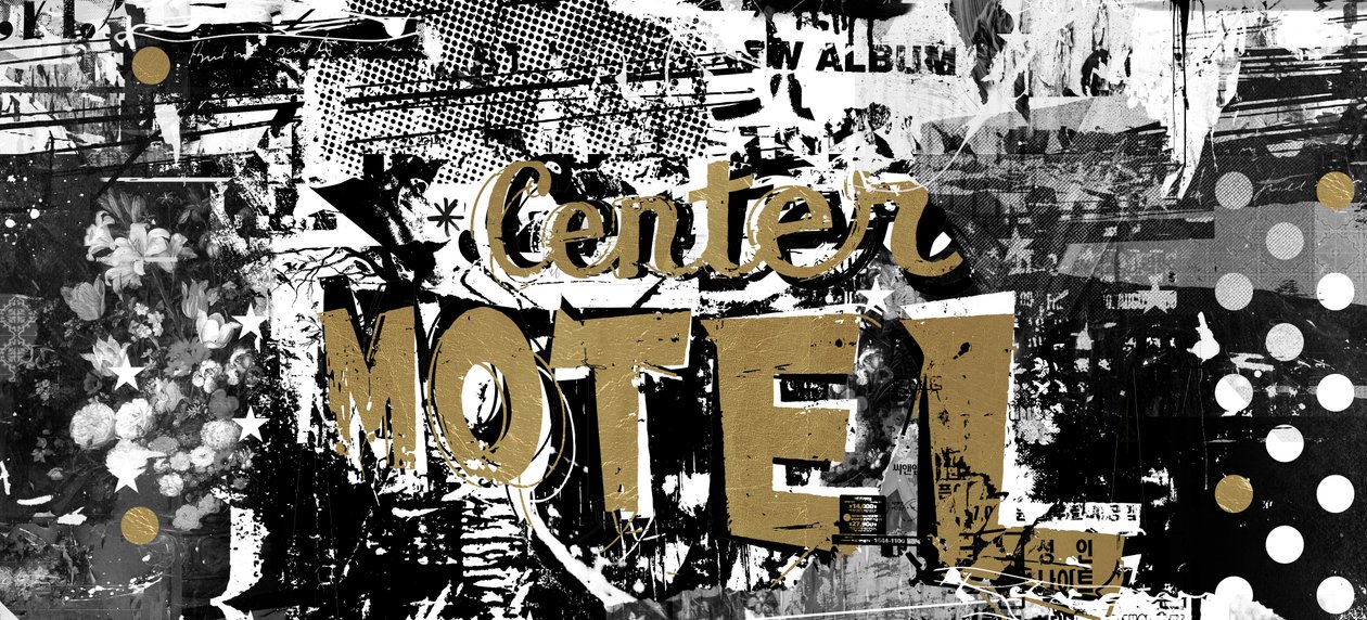 Center Motel, 2015 (koláž na plátně) od Teis Albers