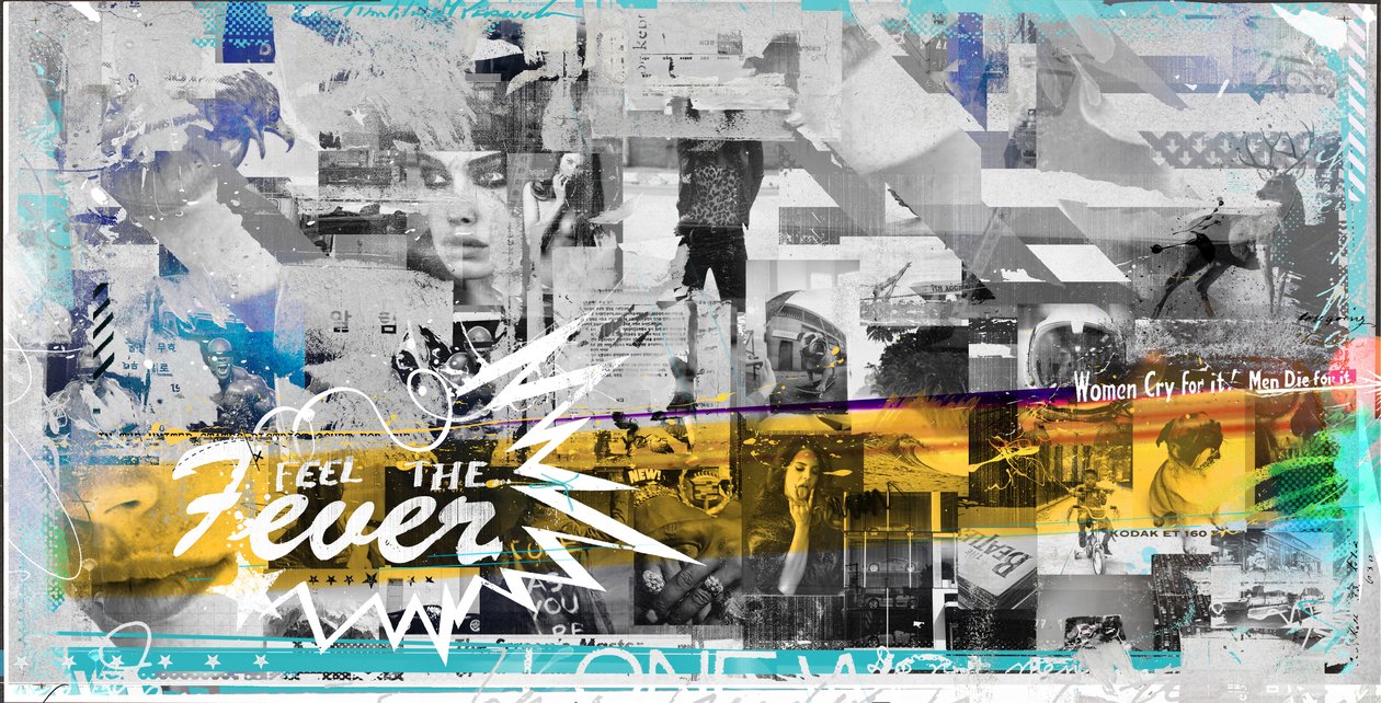 Feel the Fever, 2018 (koláž na plátně) od Teis Albers