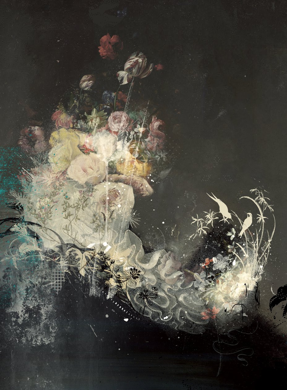 FloralCollar I, 2018 (koláž na plátně) od Teis Albers