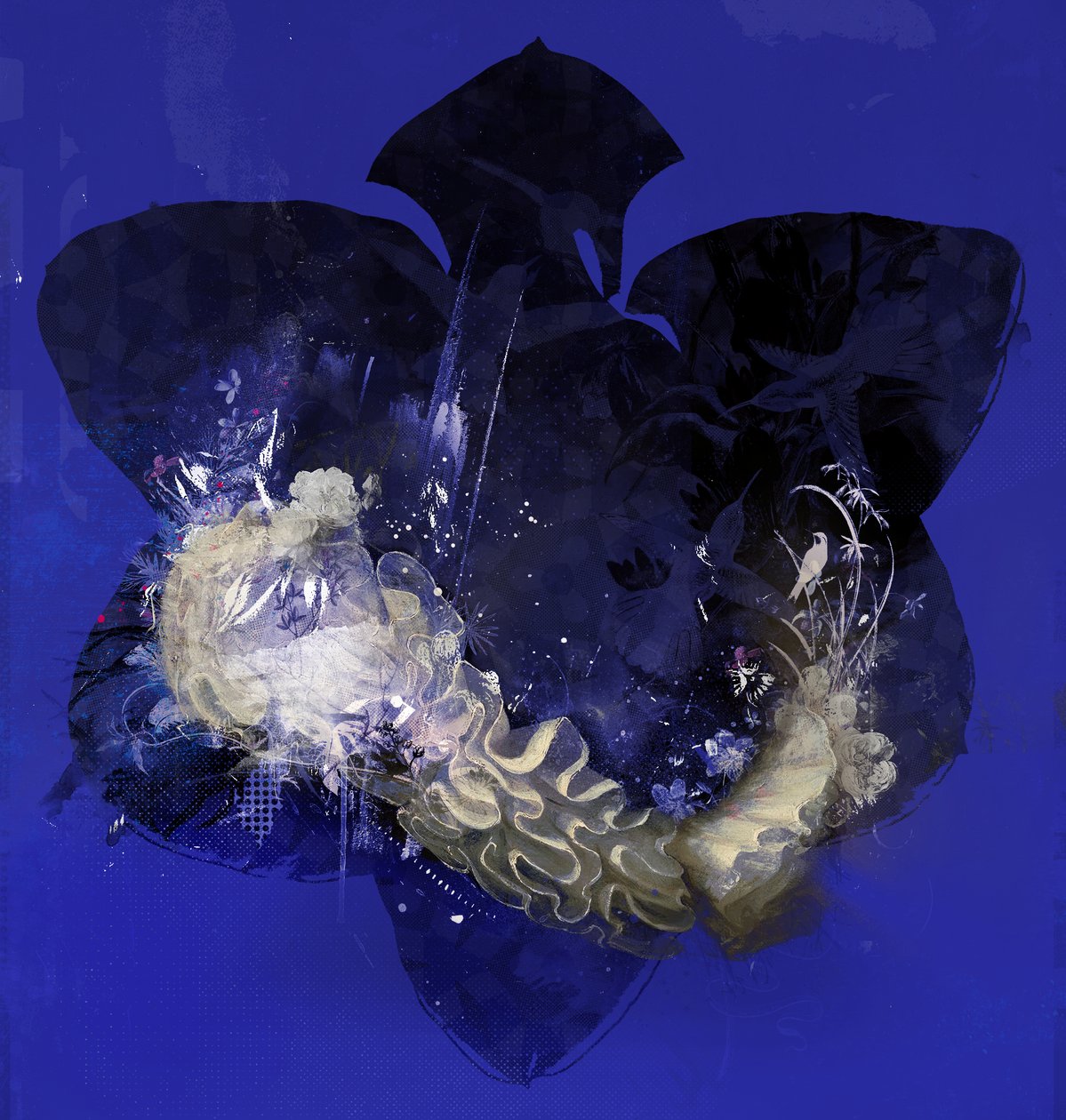 Floralcollar, 2016 (kombinovaná média na plátně) od Teis Albers
