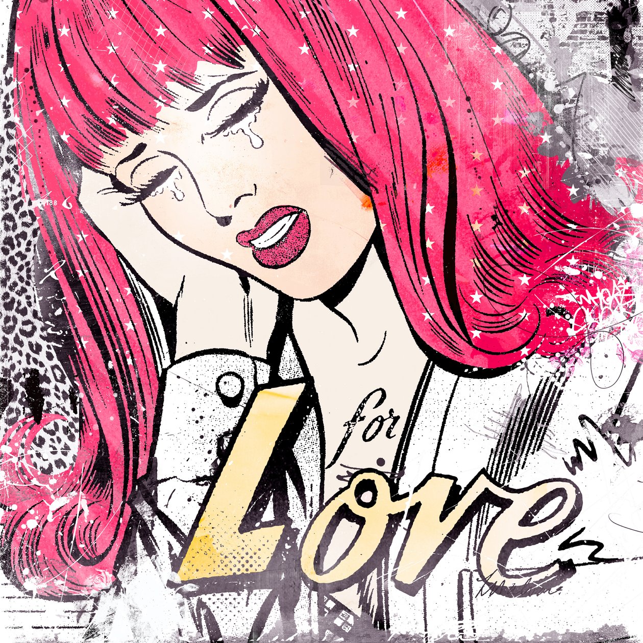 For Love, 2014 (kombinovaná média na plátně) od Teis Albers