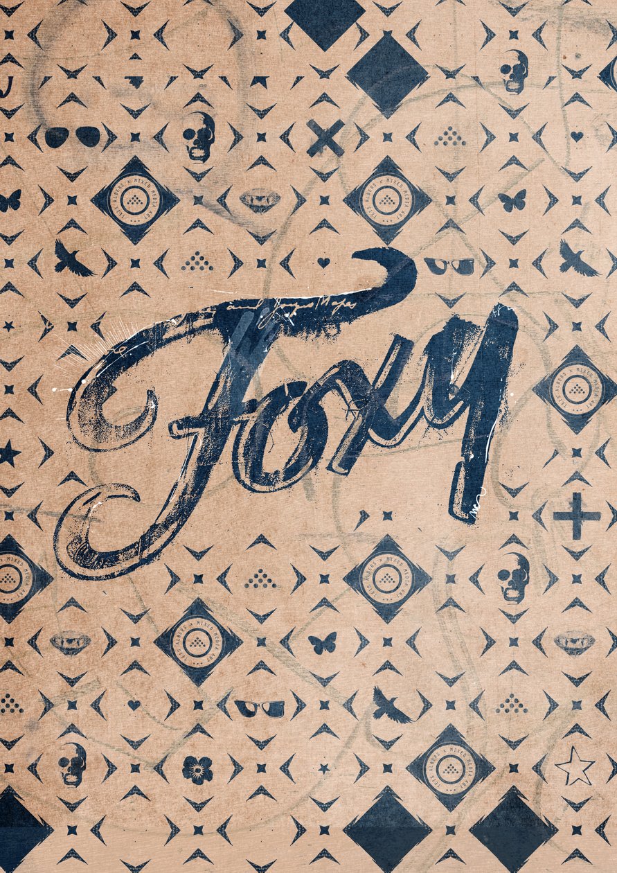 Foxy, 2016 (kollaasi kankaalle) od Teis Albers
