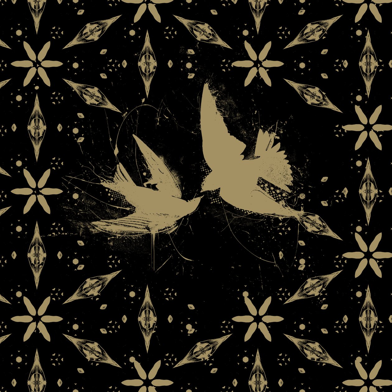 Goldbirds, 2014 (koláž na plátně) od Teis Albers