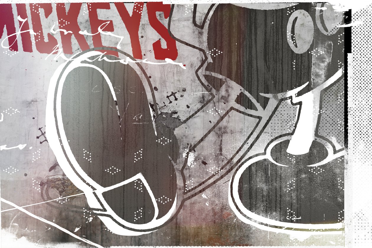 Mickeys, 2016 (kollaasi kankaalle) od Teis Albers