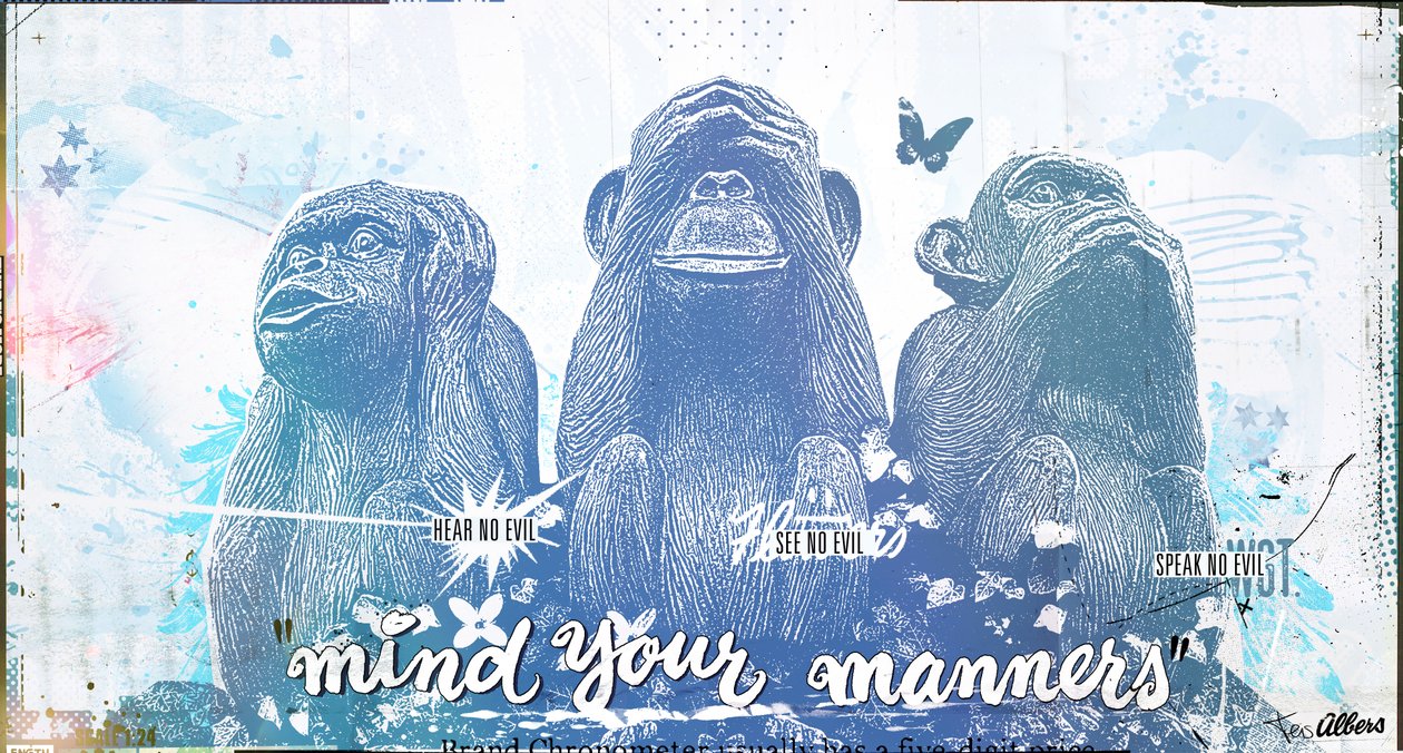 Mind your Manners, 2017 (koláž na plátně) od Teis Albers