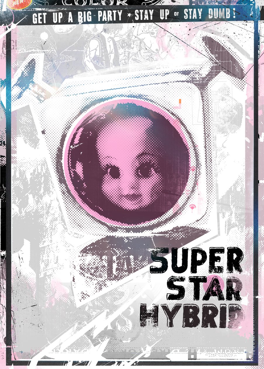 Super Star Hybrid, 2016 (koláž na plátně) od Teis Albers