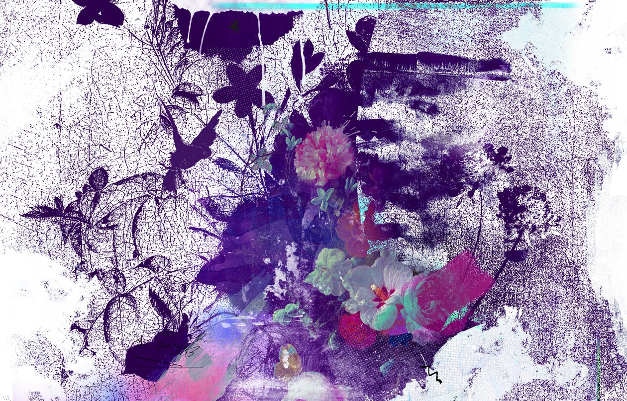 Tree Vein, 2016 (kombinovaná média na plátně) od Teis Albers