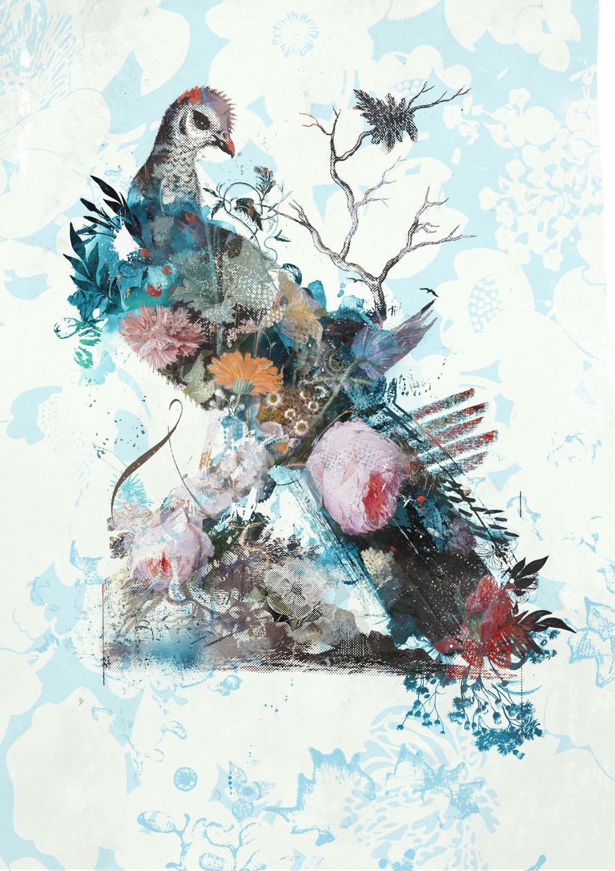 Wildness Rework, 2018 (kombinovaná média na plátně) od Teis Albers