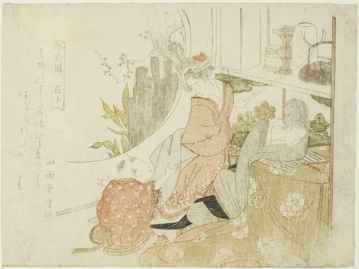 ←Uangji (japonsky: soshi), ze série „lekce Shunshoku“ od Teisai Hokuba