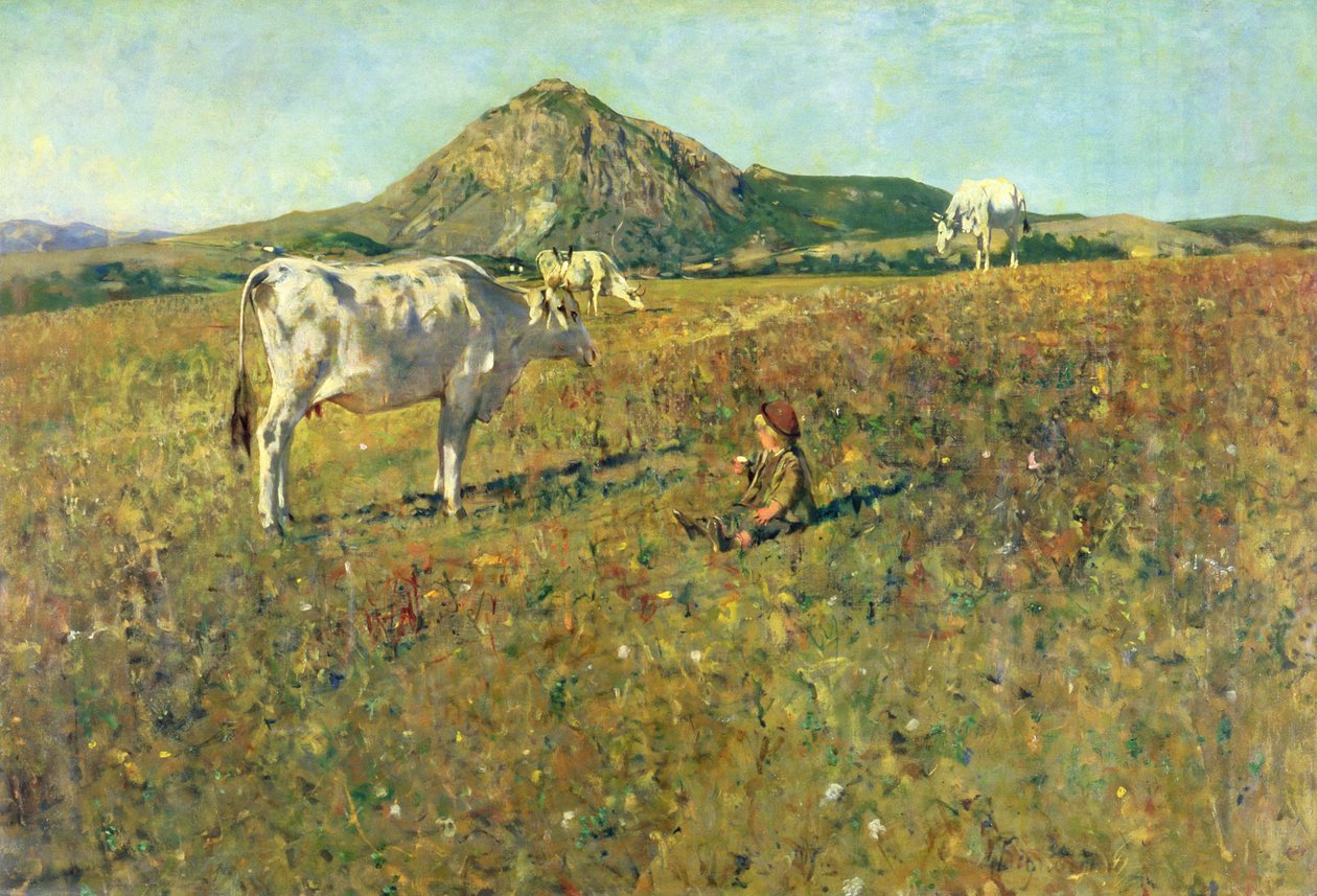 Pastviny v Pietramale od Telemaco Signorini
