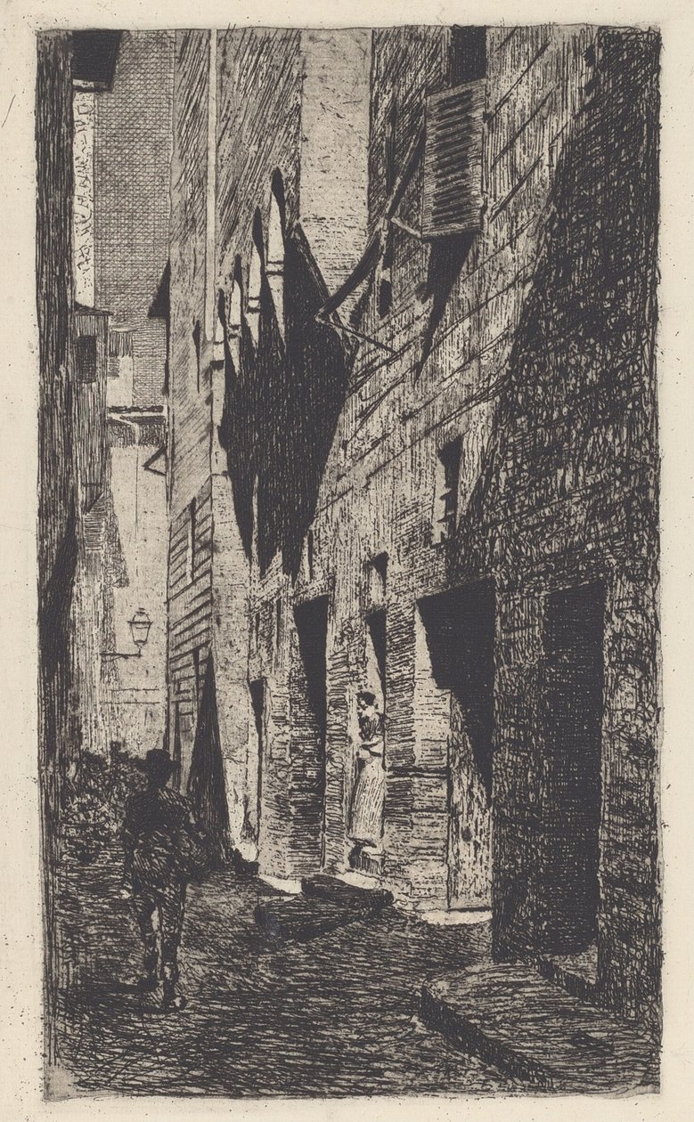 Dům Dante da Castiglione [Dům Dante da Castiglione] od Telemaco Signorini