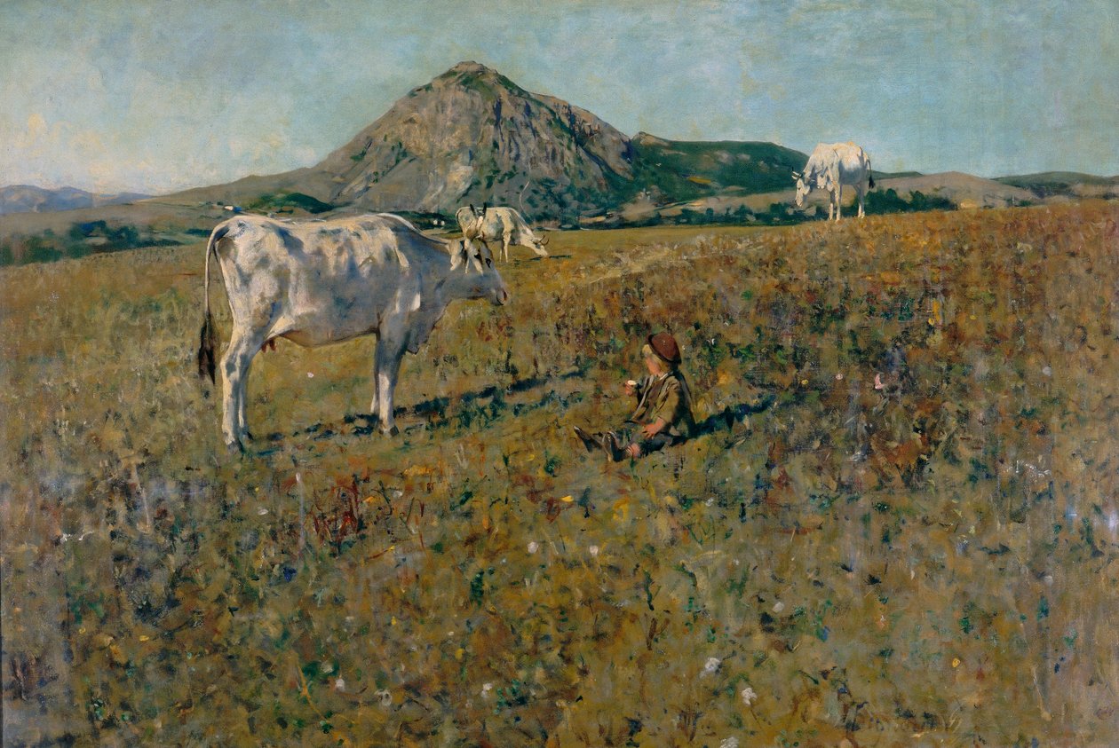 Pastviny v Pietramale od Telemaco Signorini