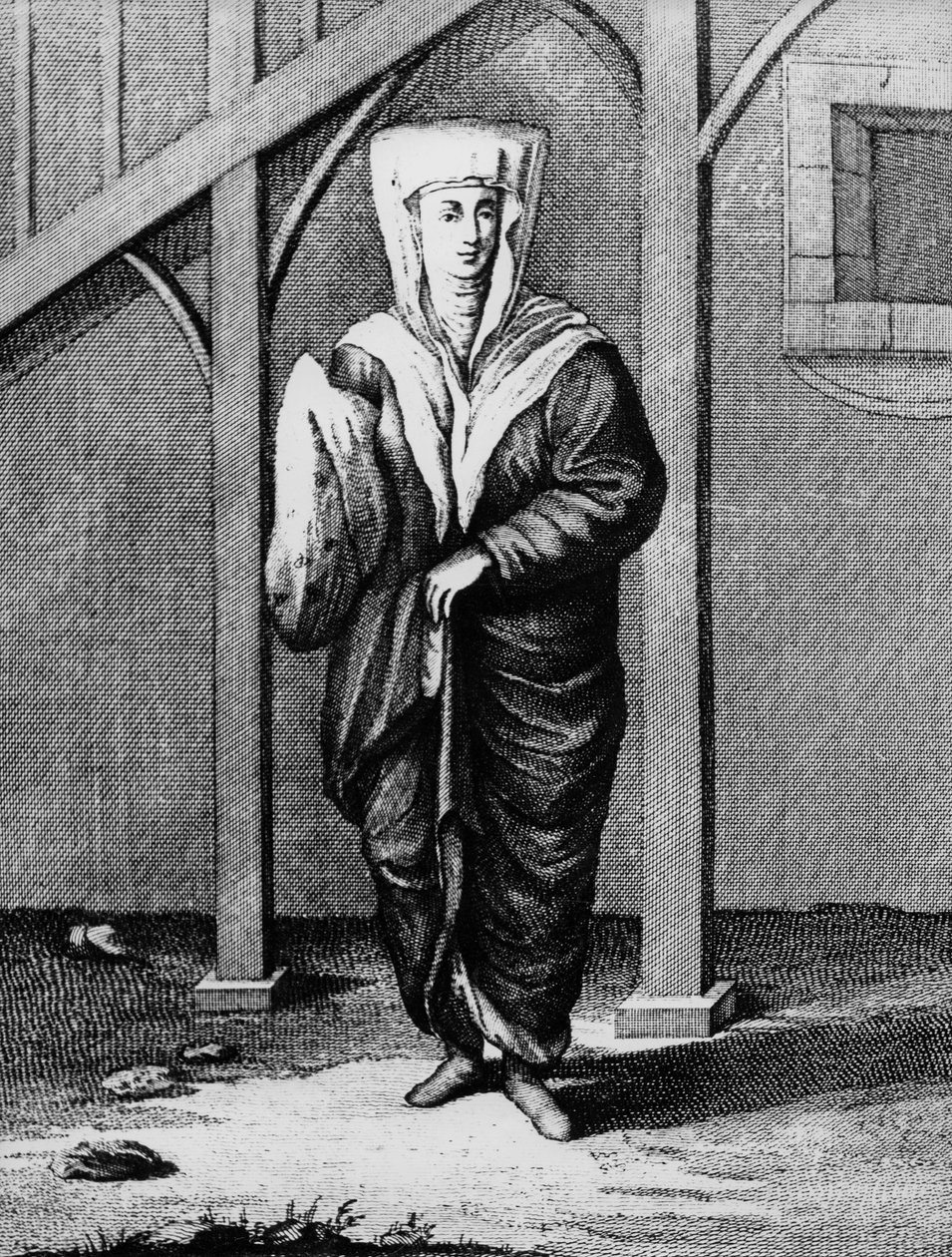 Židovka, z "Raccolta di 126 Stampe Che Representano Figure ed Abiti di Varie Nazione Venice", 1783 (ručně kolorovaná rytina) od Teodoro Viero