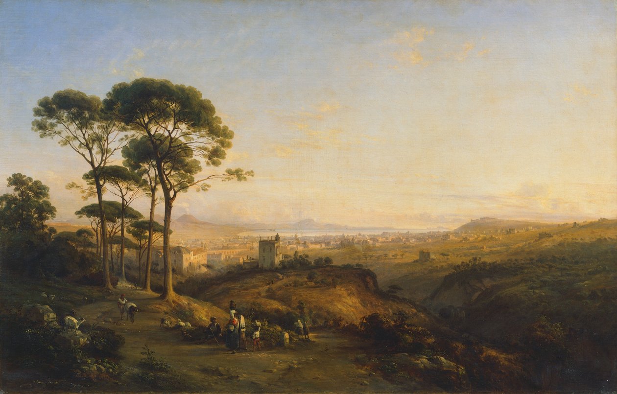 Neapol z Conocchie, Teodoro Duclere 1838, olej na plátně od Teodoro Duclere