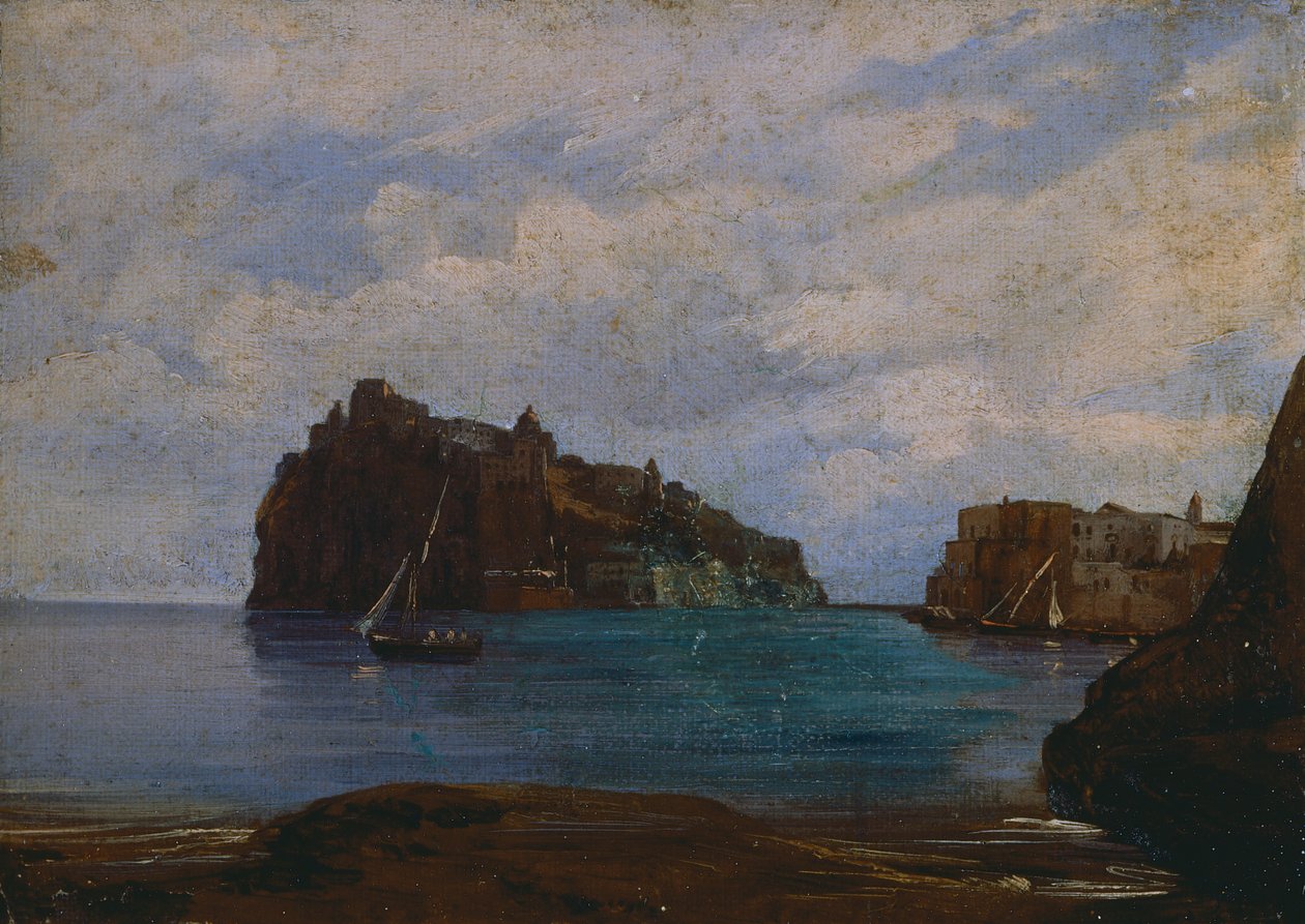Aragonský hrad Ischia (olej na plátně) od Teodoro Duclere