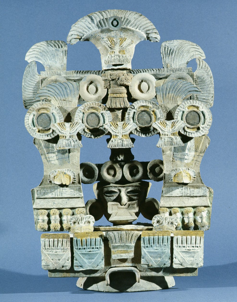Víko kadidelnice (keramika) od Teotihuacan
