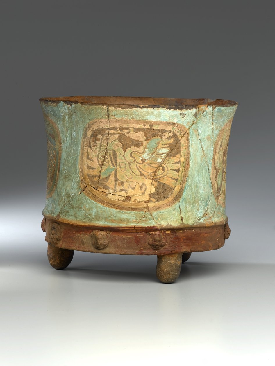 Tripod Jar, cca 800 (hlína) (viz také 278901 & 278903-278904) od Teotihuacan