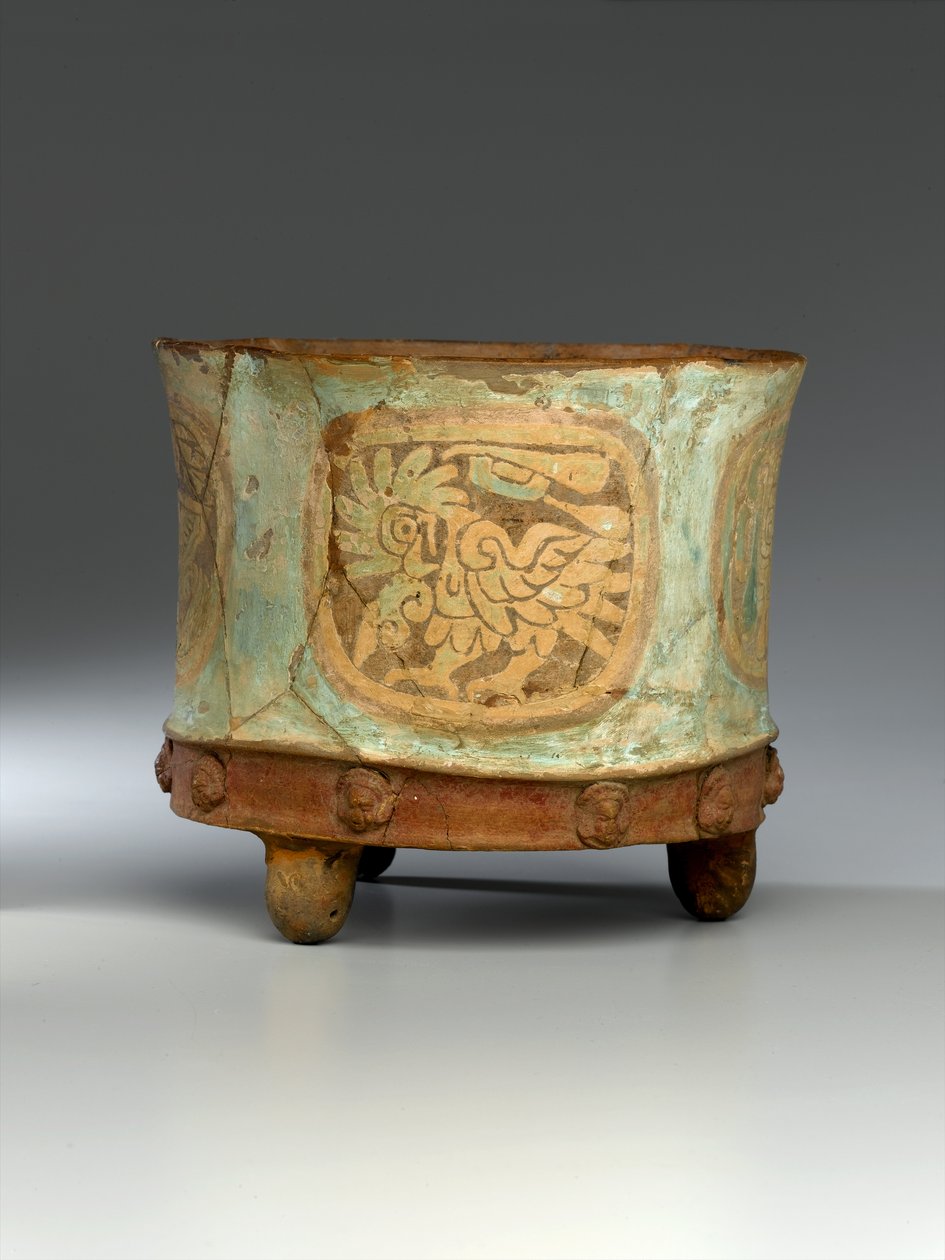 Tripod Jar, cca 800 (hlína) (viz také 278901-278903) od Teotihuacan