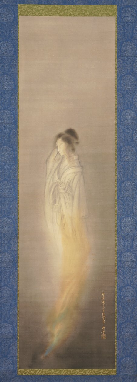 Duch [vpravo z páru], červenec 1900 (tuš a světlá barva na hedvábí) od Terasaki Kogyo