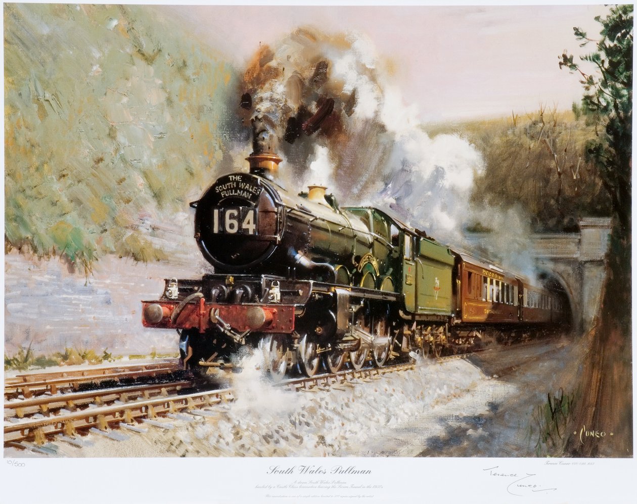 South Wales Pullman, cca 1971 (tisk) od Terence Cuneo