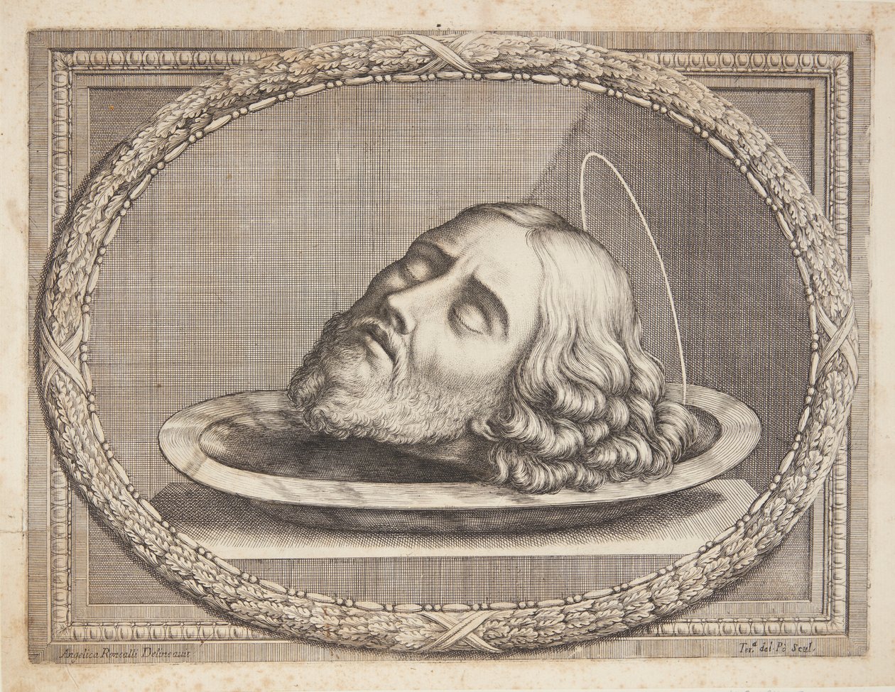 Hlava Jana Křtitele na misce od Teresa del Pò