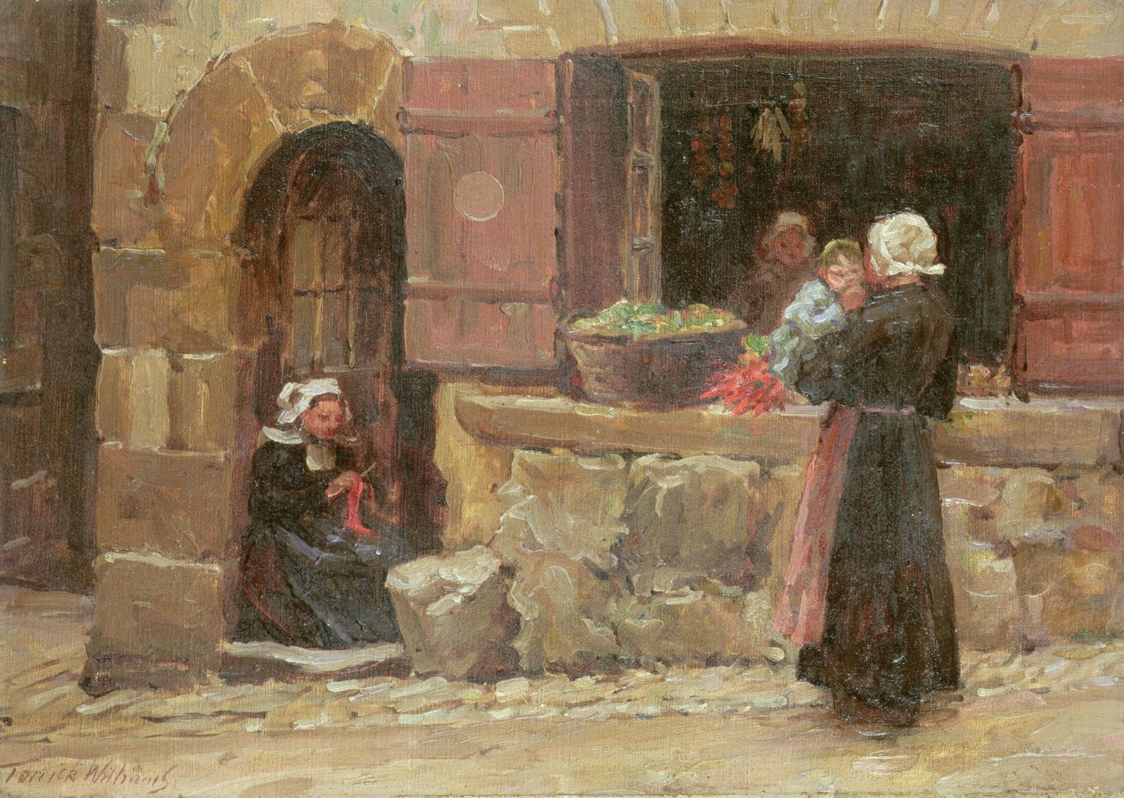 Malý obchod, Quimperle, Bretaň od Terrick Williams
