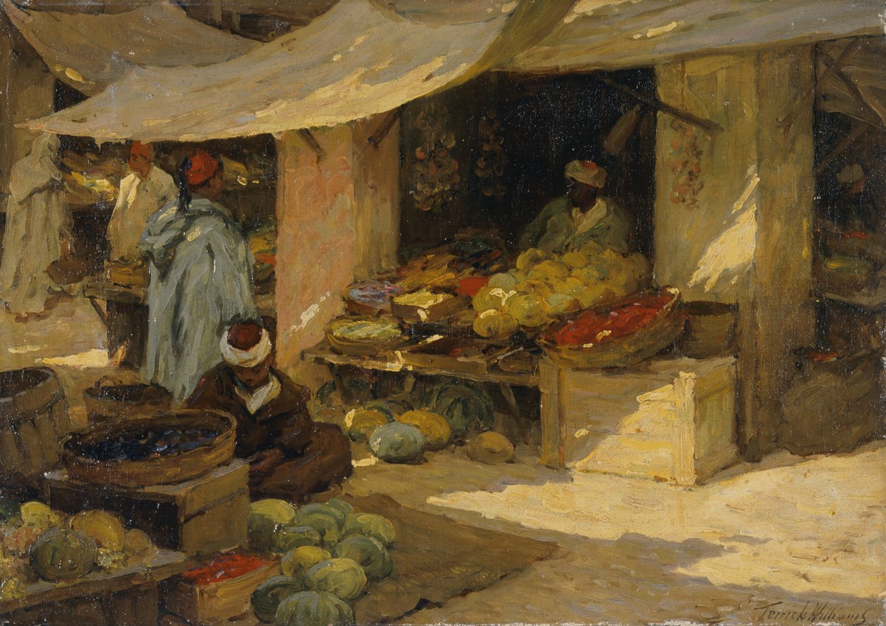 Ovocný trh, Tanger (olej na plátně) od Terrick Williams