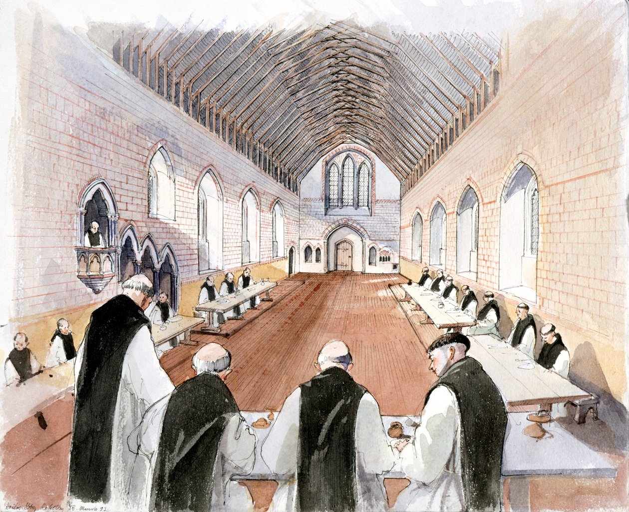 Hailes Abbey, c13. století, c1990-2010 od Terry Ball