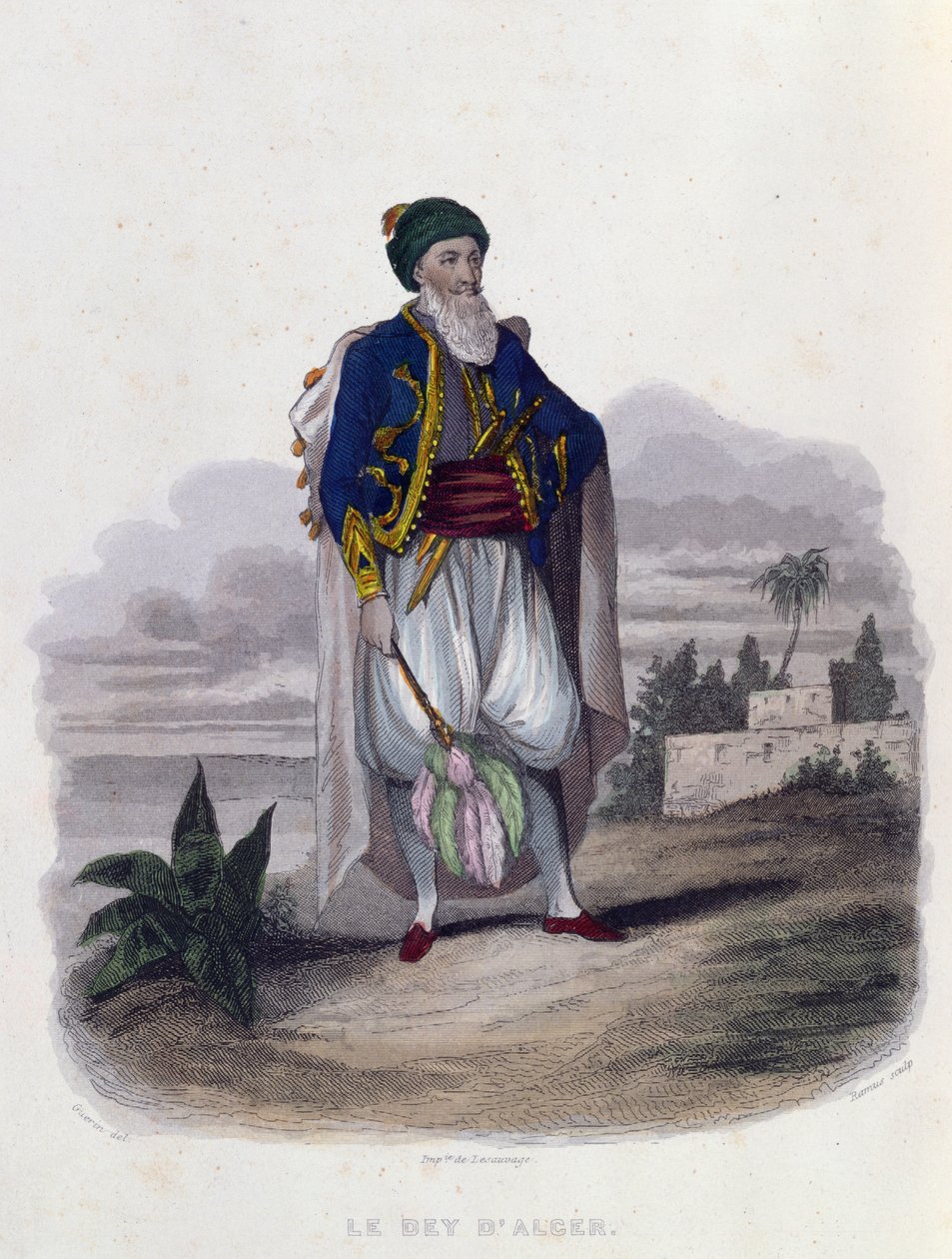 Hussein Pacha (1765-1838), The Last Dey Alžíru (1818-30), 1846 od Th. Guerin