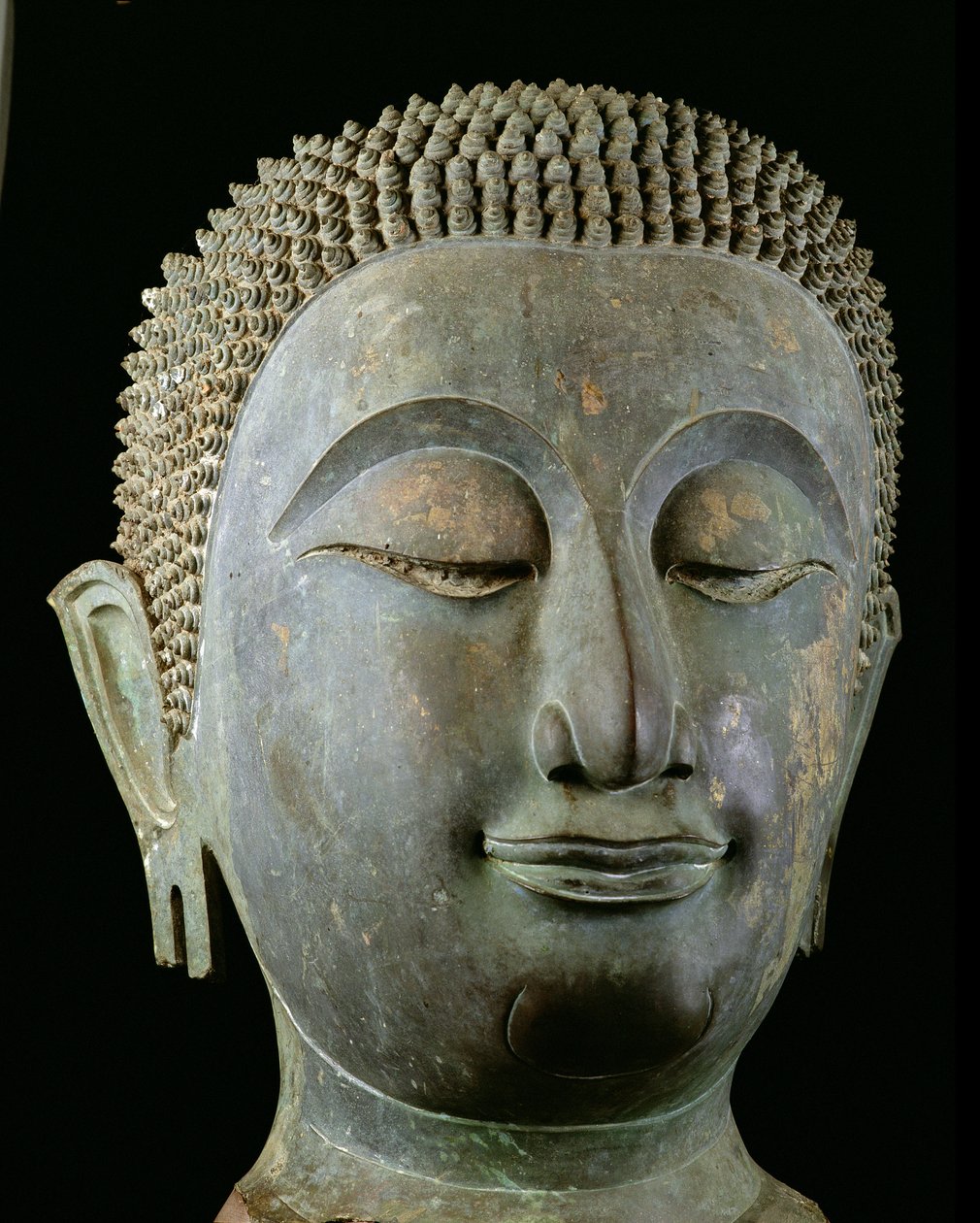 Hlava obřího Buddhy (bronz) od Thai