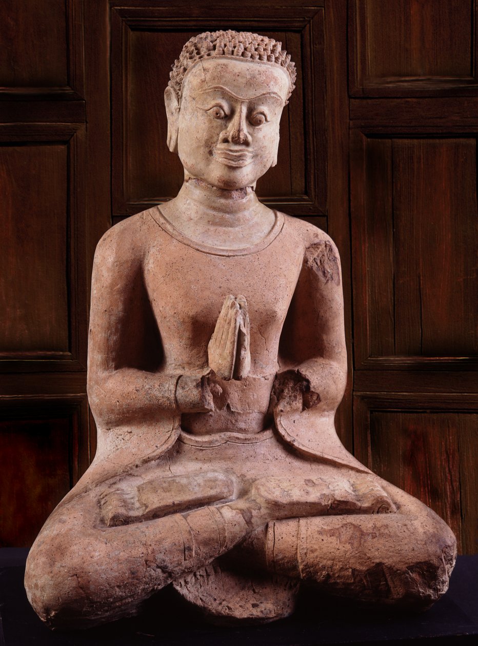 Učedník, období Davaravati (terakota) od Thai School