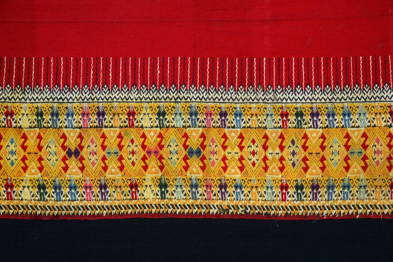 Tkanina se vzorem dvojitých háčků, Chom Thong, Chiang Mai, Thajsko (textil) od Thai School