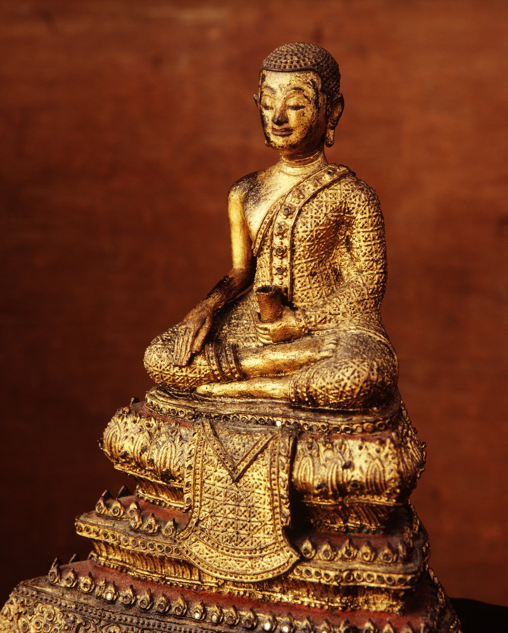 Obraz mnicha z počátku 19. století (bronz) od Thai School