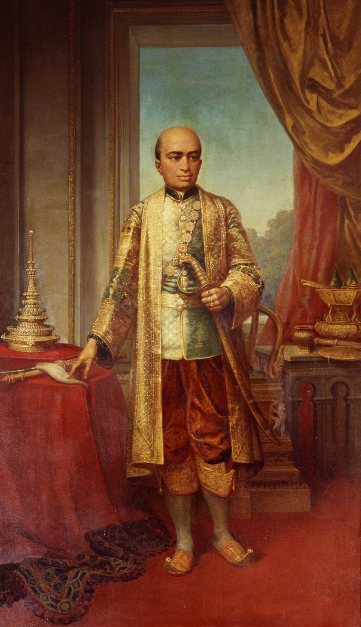 Portrét krále Phra Buddhy Lertla Napalai od Thai School
