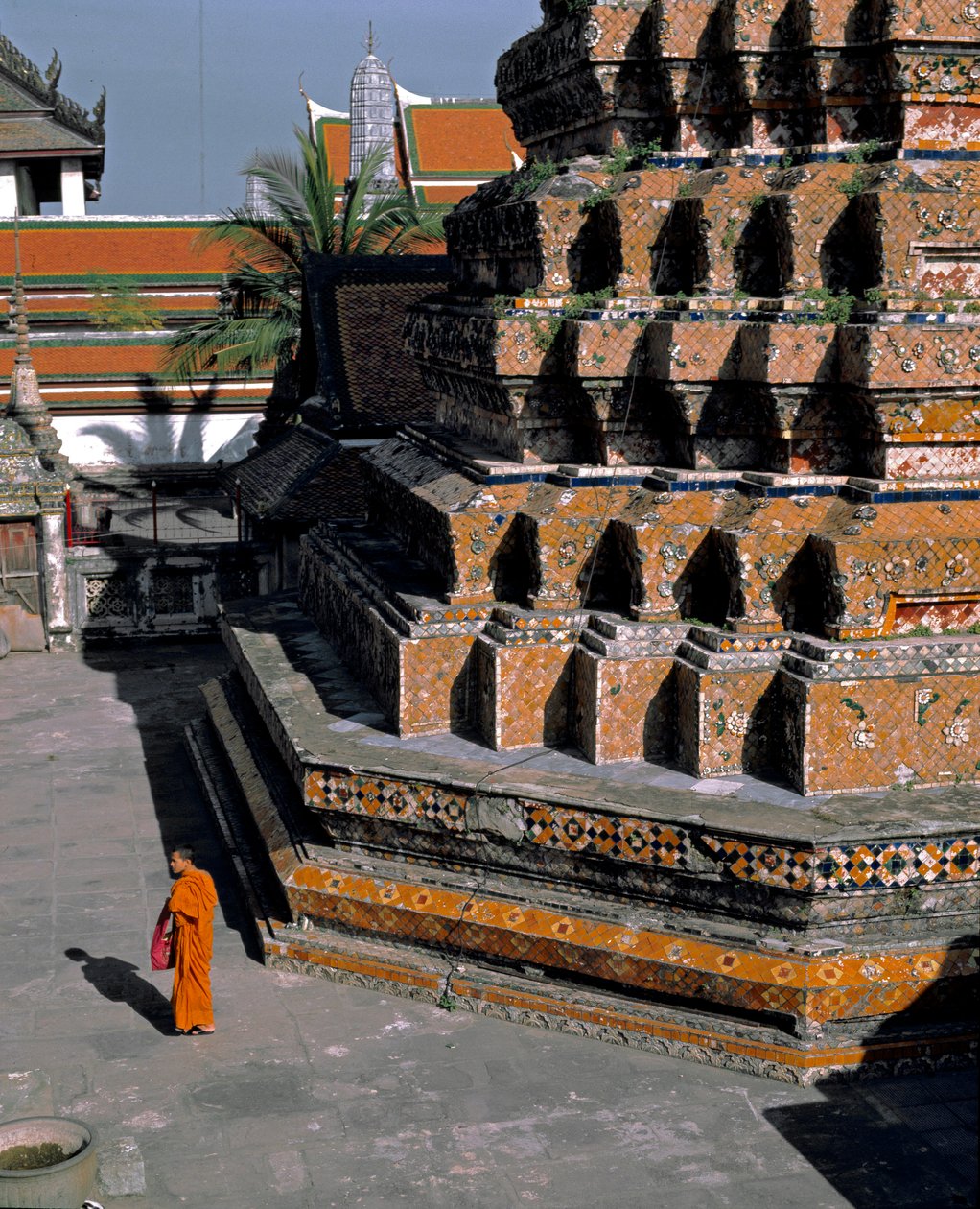 Pohled na chrám ležícího Buddhy, cca 1700 od Thai School
