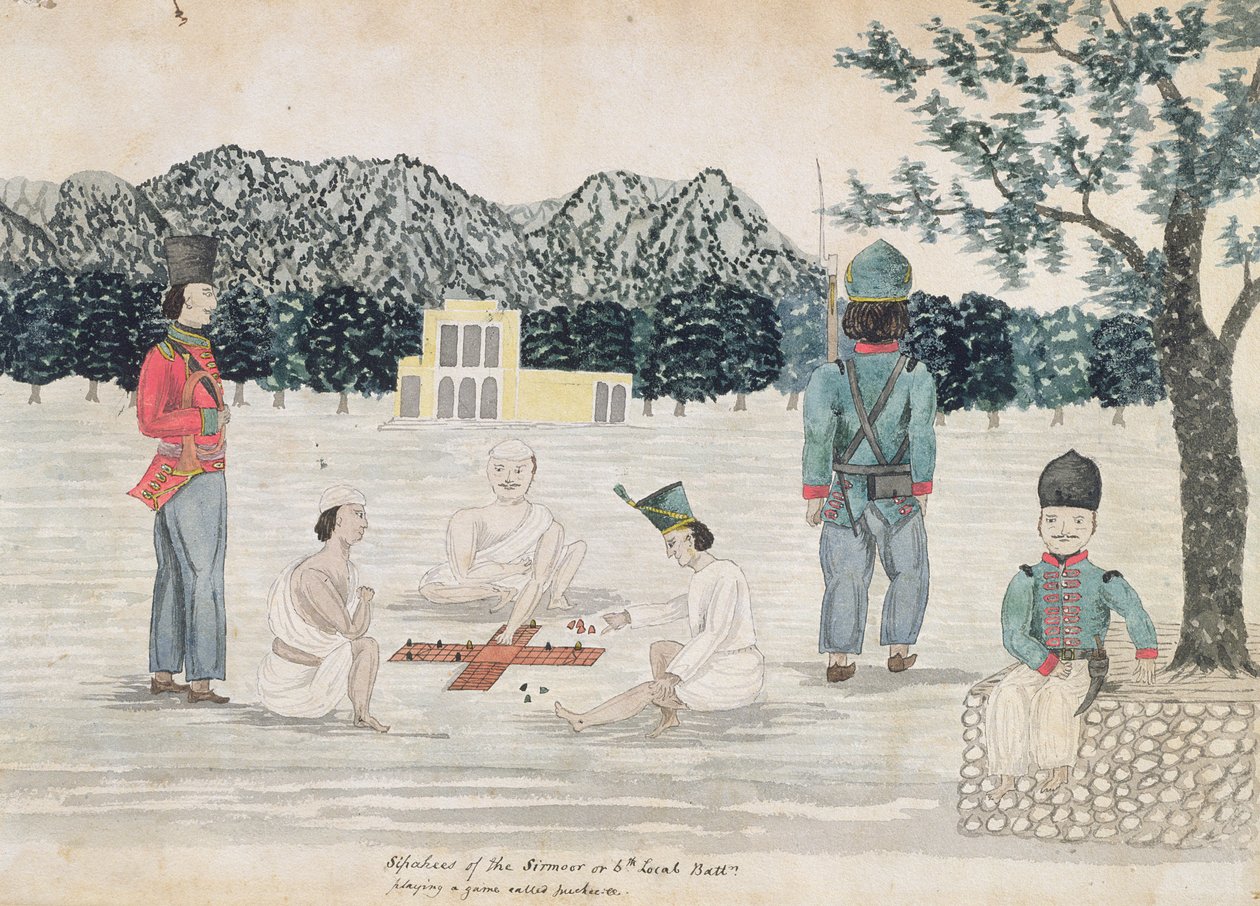 Sketch of Gurkha life at Dehra Dun, c.1821 (wc na papíře) od The Hon. Frederick Shore