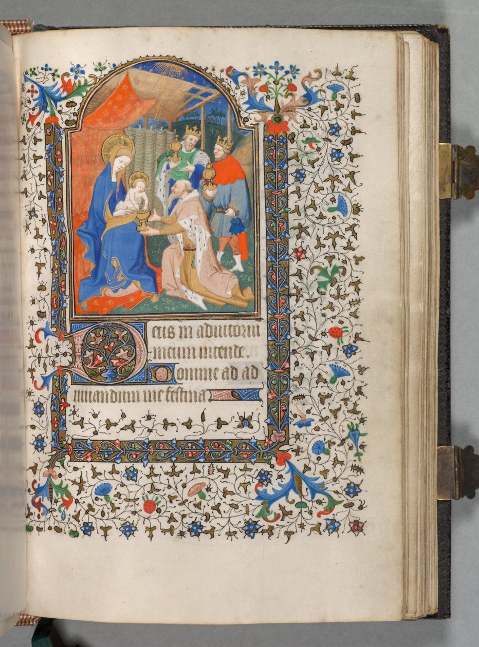 Kniha hodin Použití Paříže: Fol. 67r, Klanění tří králů, c. 1420. od The Bedford Master