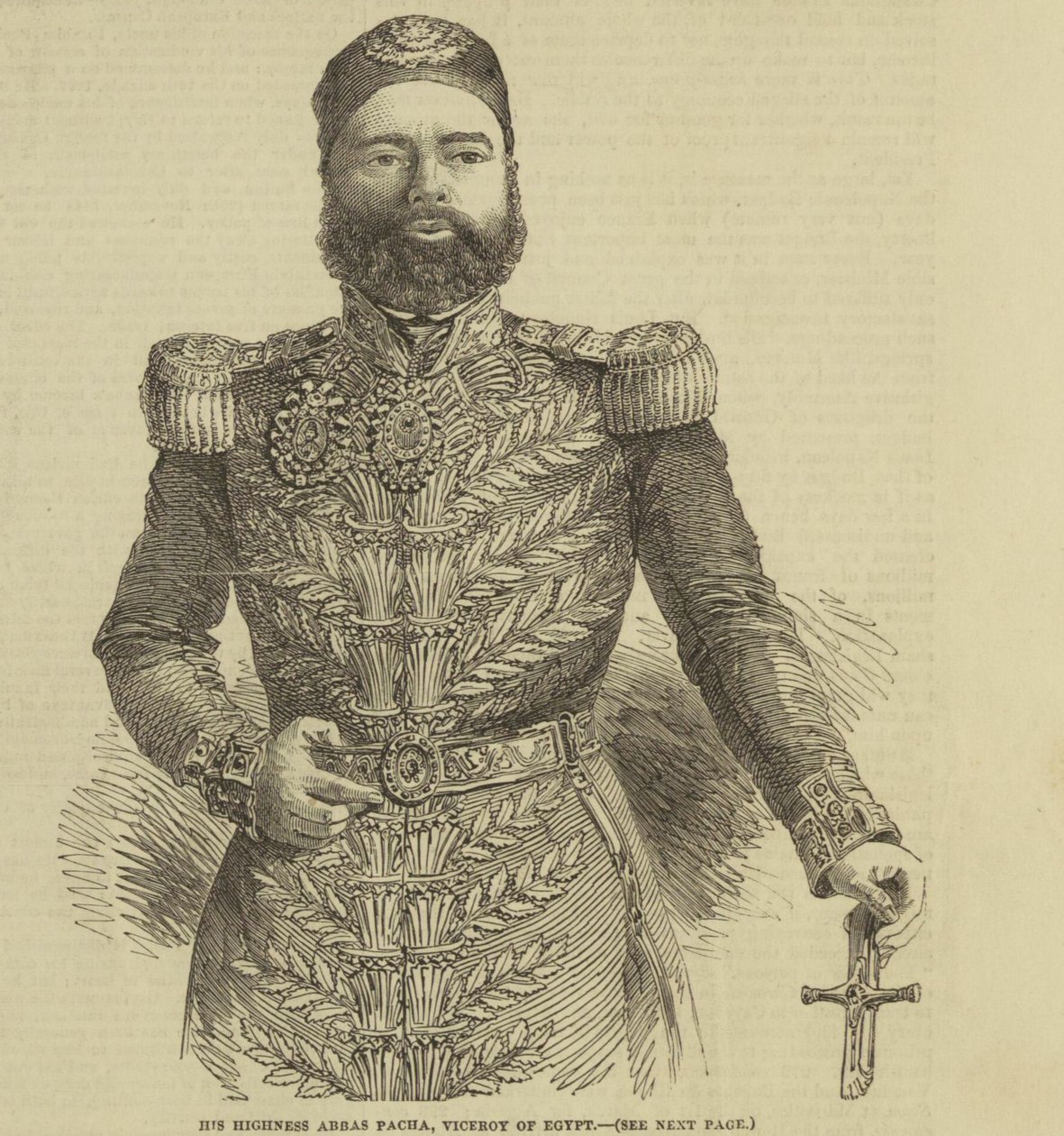 Jeho Výsost Abbás Pacha, místokrál Egypta ILN-1852-0327-0001 od The Illustrated London News