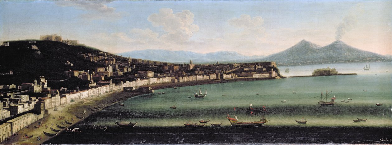 Neapolský záliv ze západu, 1710 od The Metropolitan Master