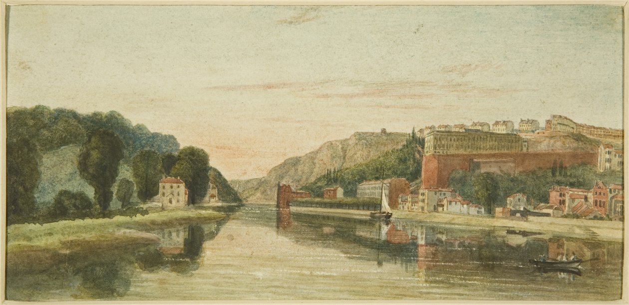 Hotwells, Clifton a Avon Gorge (tužka a akvarel na papíře) od The Rev. John Eagles