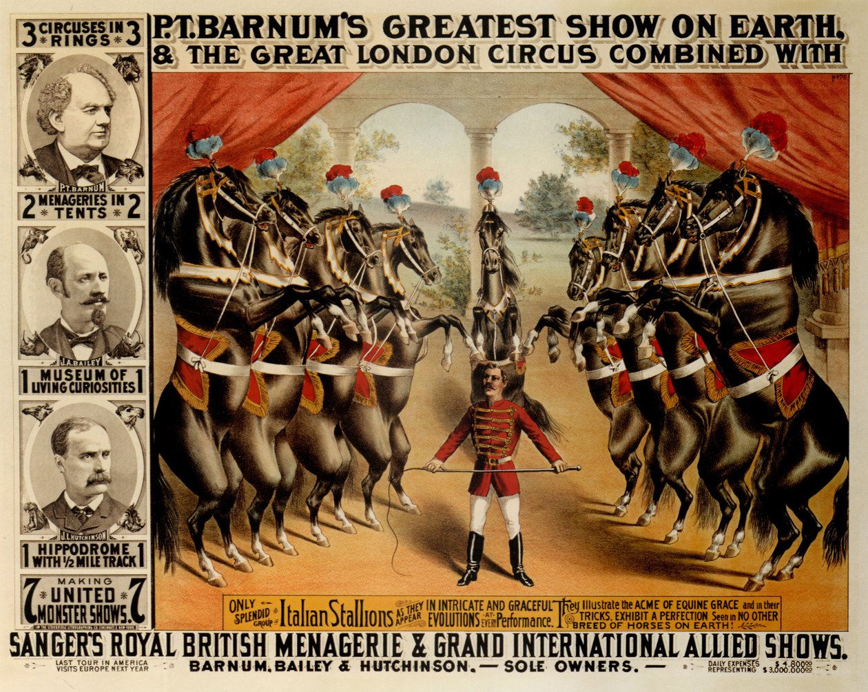 Barnumova největší show na Zemi, 1882 od The Strobridge Lithographing Company