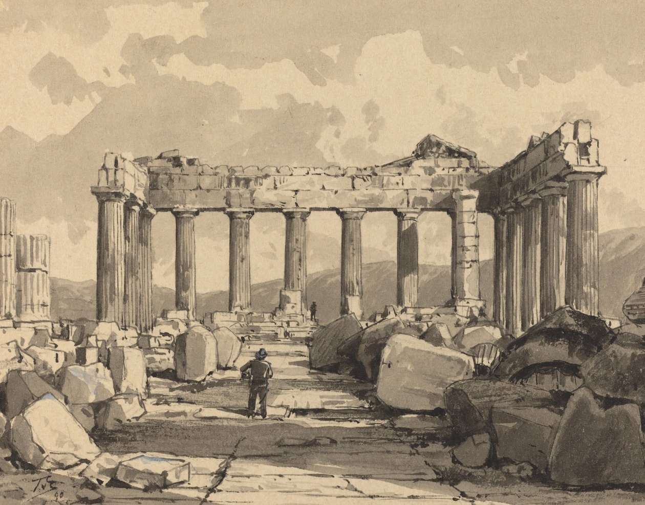 Parthenon, Uvnitř od Themistocles von Eckenbrecher