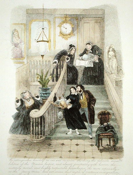 Ilustrace z Návštěvy londýnského znamenitého u jeho panenských tet na venkově, vydané v roce 1859 (viz také 193200, 203630-31) od Theo Theo