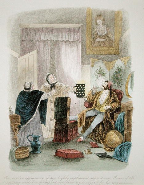 Ilustrace z Návštěvy londýnského znamenitého u jeho panenských tet na venkově, vydané v roce 1859 (viz také 193200, 203629-30) od Theo Theo