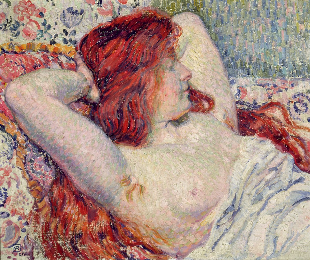 Žena s červenými vlasy, 1906 od Théo van Rysselberghe