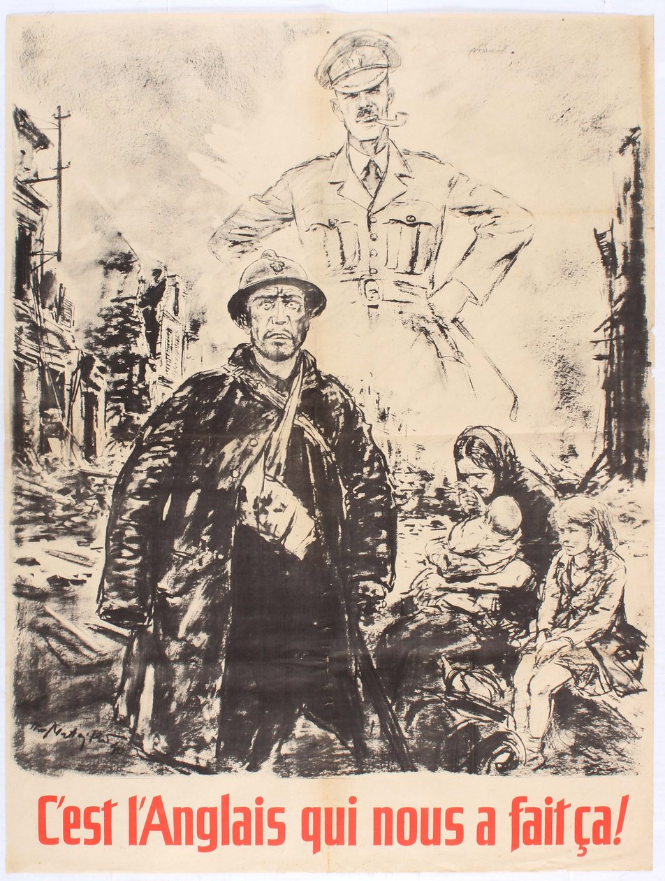 To nám udělali Angličané. Propagandistický plakát Vichy Francie, 1940. od Theo Matejko