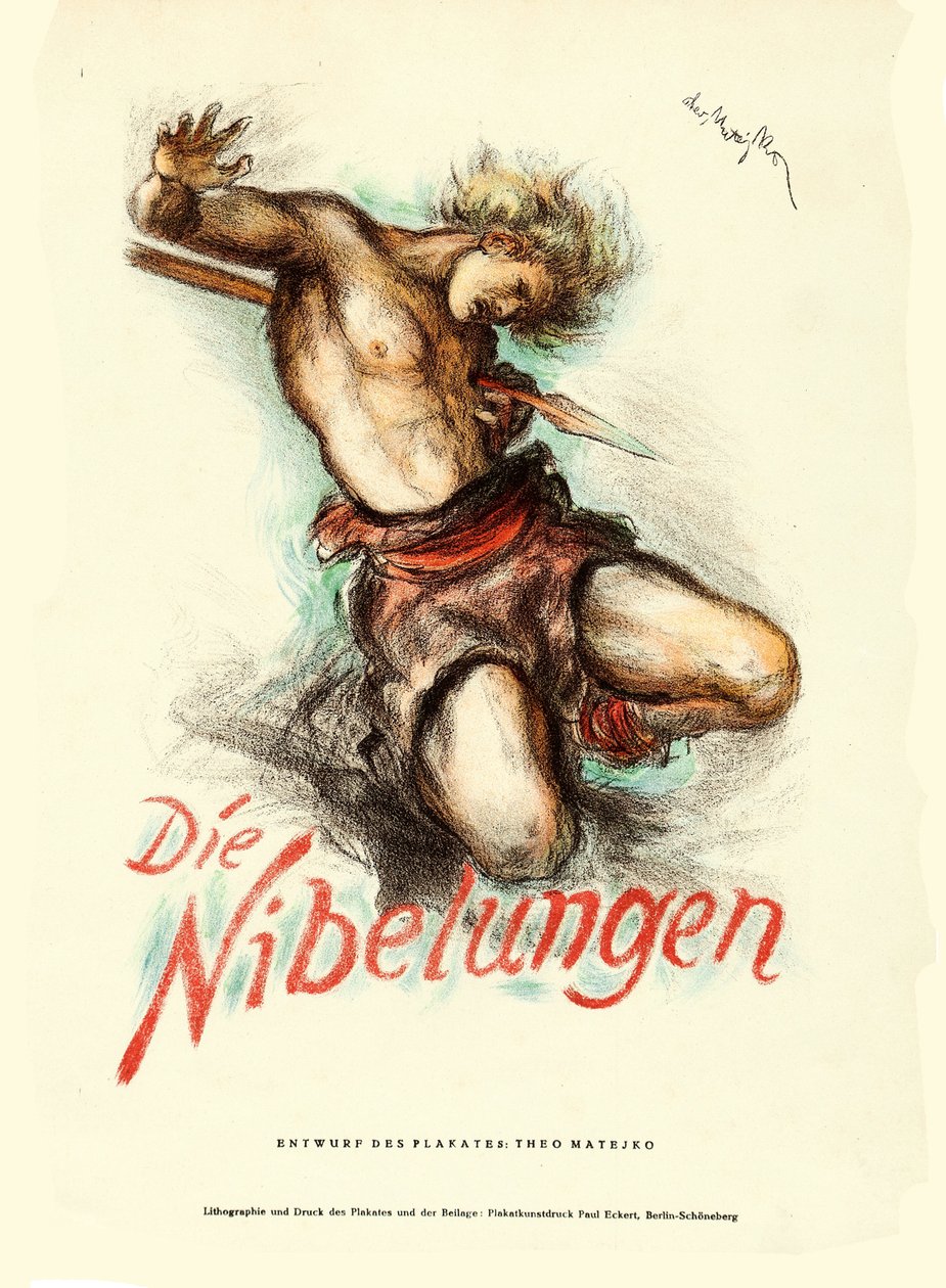 Filmový plakát The Nibelungs: Siegfried od Fritze Langa, 1924. od Theo Matejko