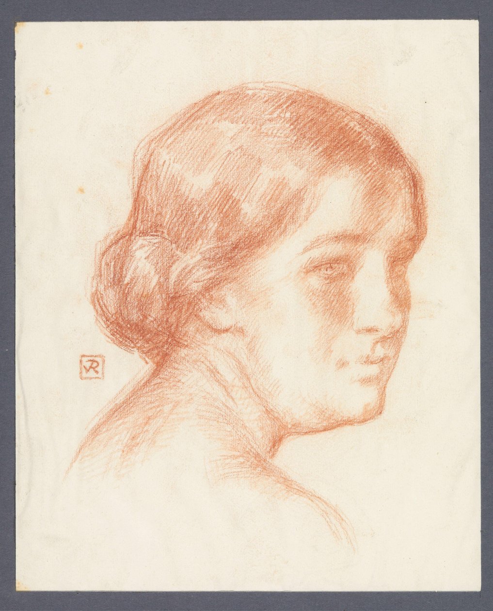 Portrét neznámé ženy od Theo Van Rysselberghe (signed by artist)