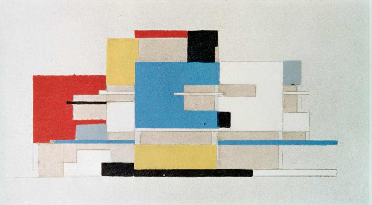 Barevná studie pro architekturu od Theo van Doesburg